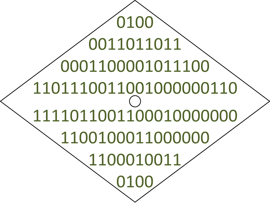 Binary Code Diamond Graphic