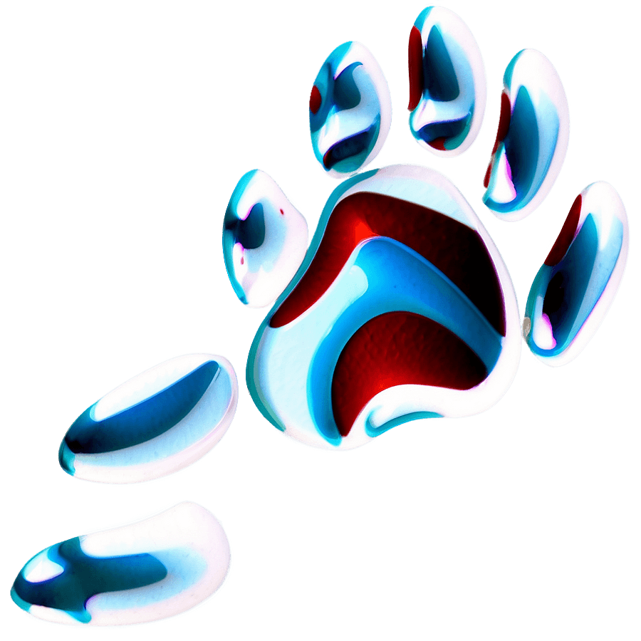 Paw Print on White PNG 77