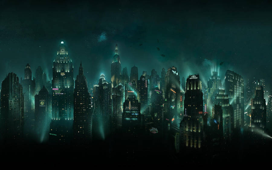 Download Bioshock Rapture Underwater City Wallpaper Wallpapers Com