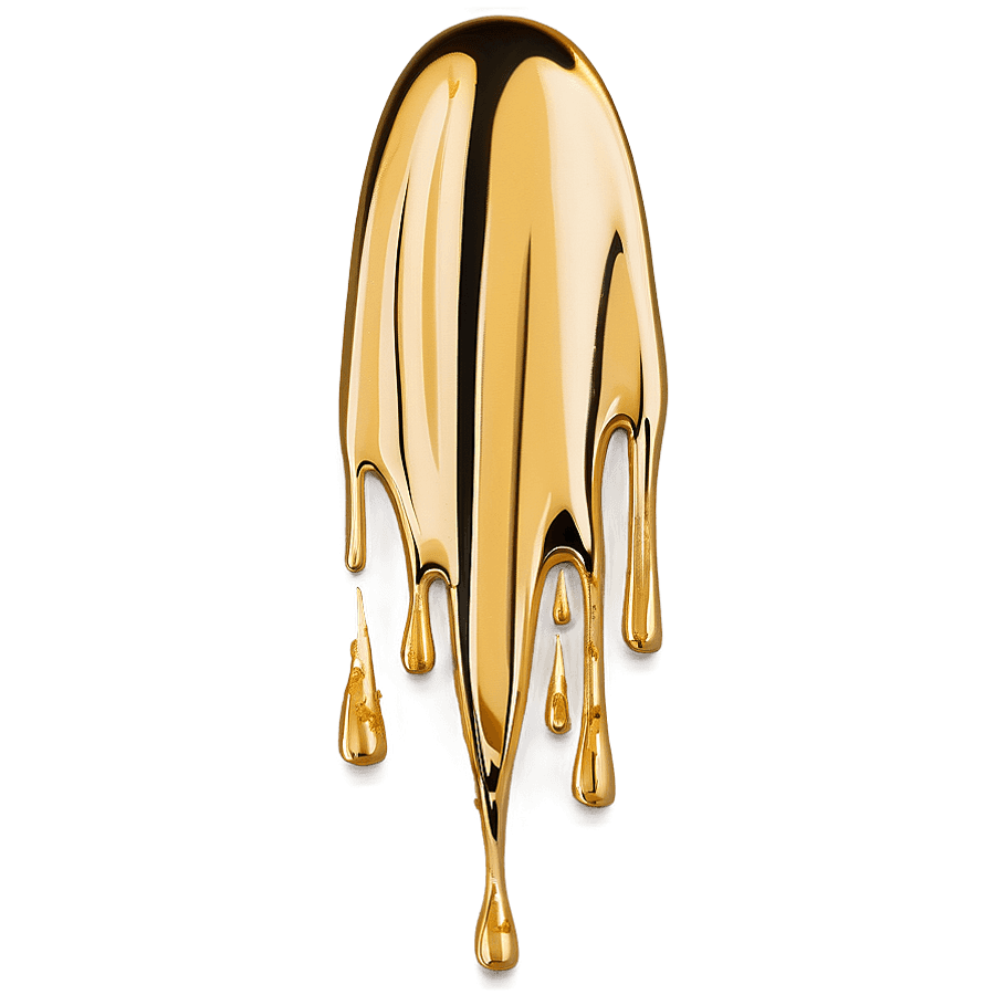 Chic Gold Glitter Drip PNG 06282024