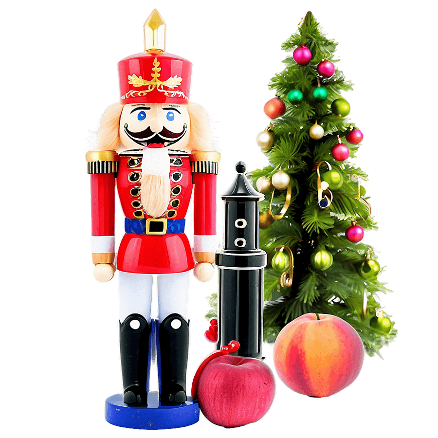 Peach Pink Christmas Nutcracker PNG 3