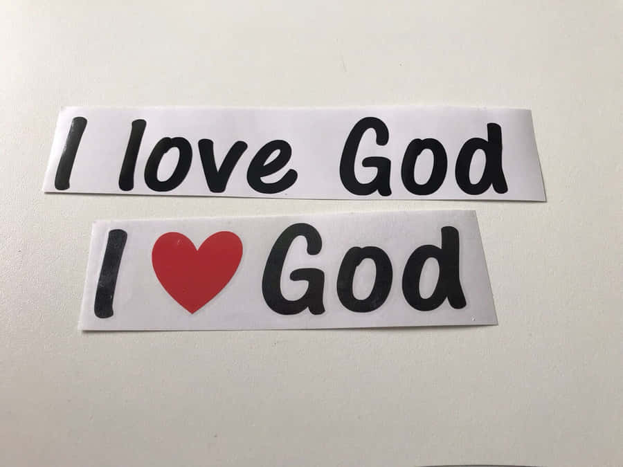 Ich Liebe Gott Aufkleber