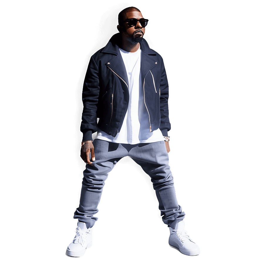 Kanye West Street Style Outfit PNG ail1