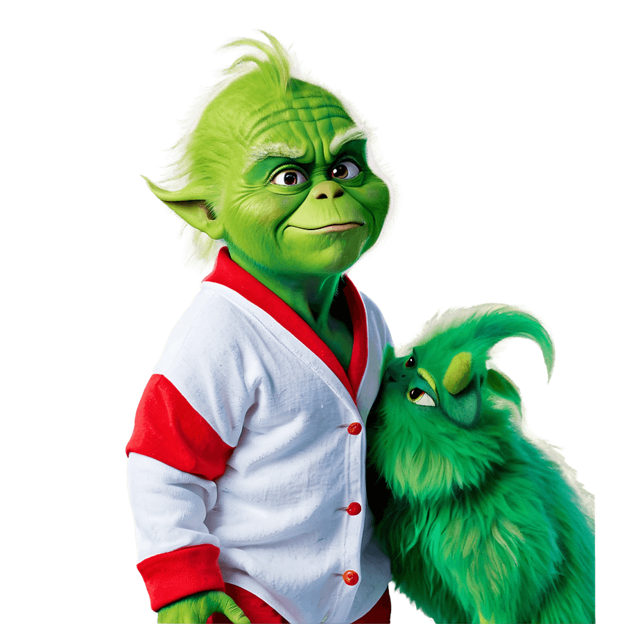Baby Grinch in Pajamas PNG 05212024