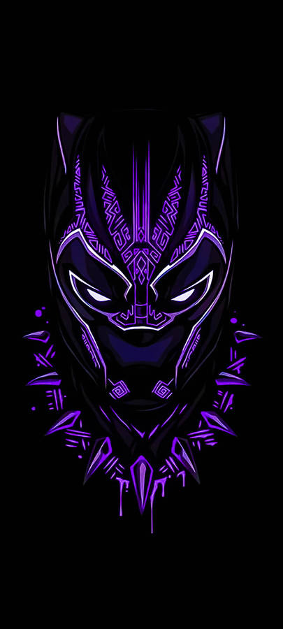 Download Black And Purple Aesthetic Black Panther Wallpaper