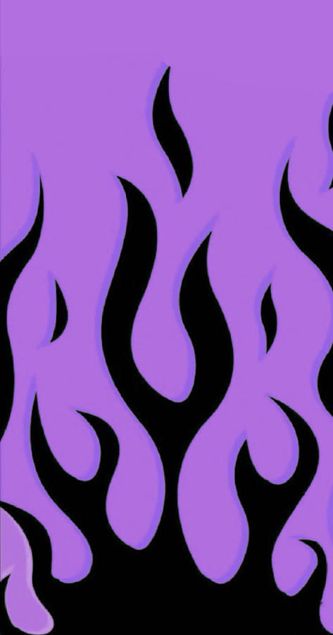 Download Black And Purple Aesthetic Fire Graphic Wallpaper | Wallpapers.com