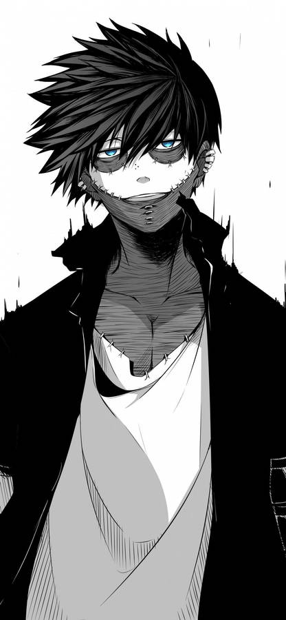 Download Black And White Dabi Wallpaper | Wallpapers.com