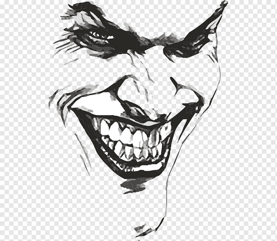 Download Black And White Joker Smile Wallpaper