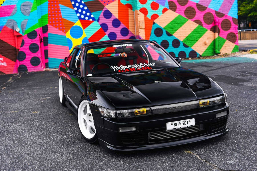 Download Black Car Hd Colorful Wall Wallpaper | Wallpapers.com
