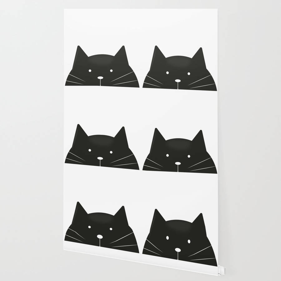 Download Black Cartoon Cats Wallpaper | Wallpapers.com