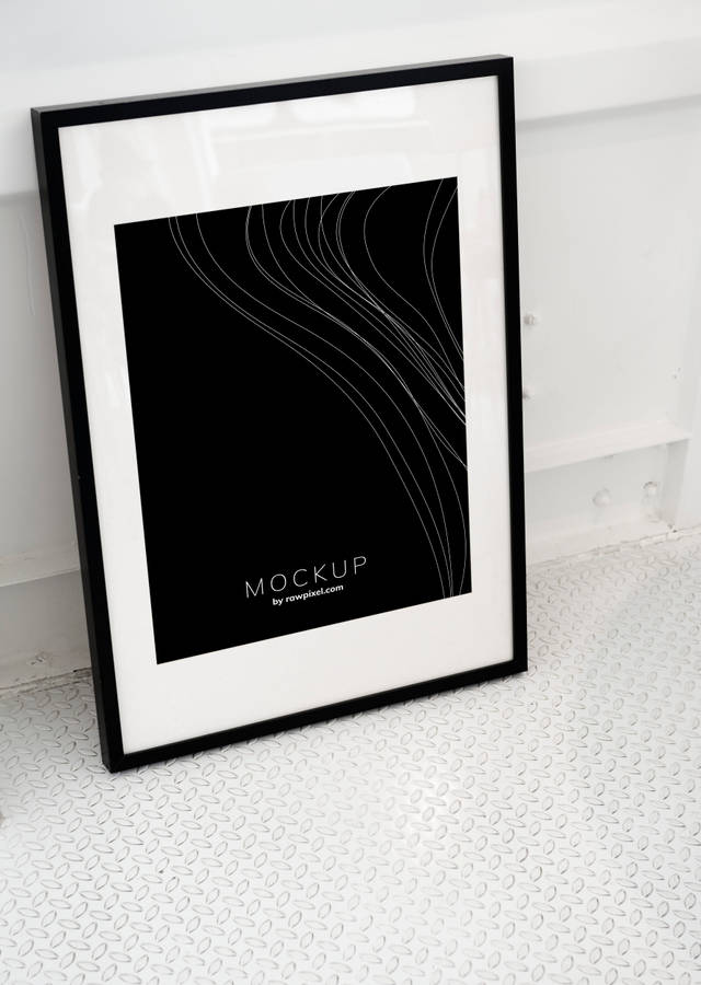 Download Black Framed Mockup Poster Wallpaper | Wallpapers.com