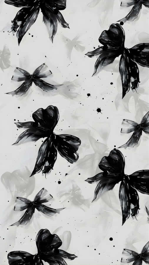 Black Ink Bow Pattern