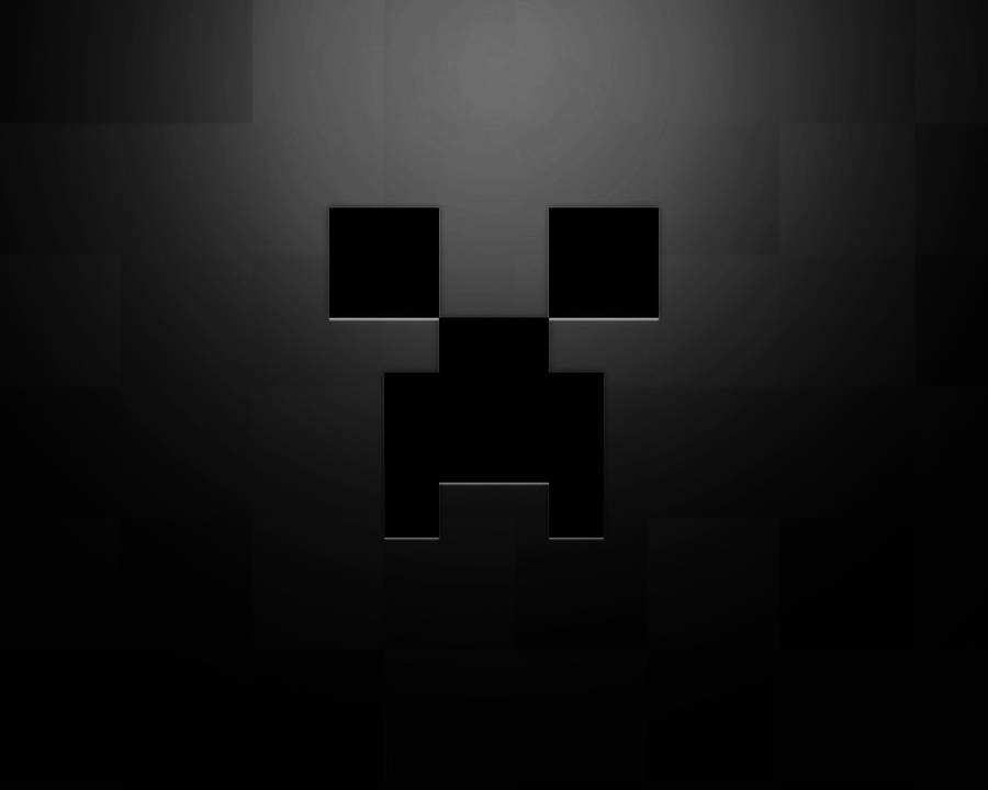 Download Black Minecraft Creeper Face Wallpaper | Wallpapers.com