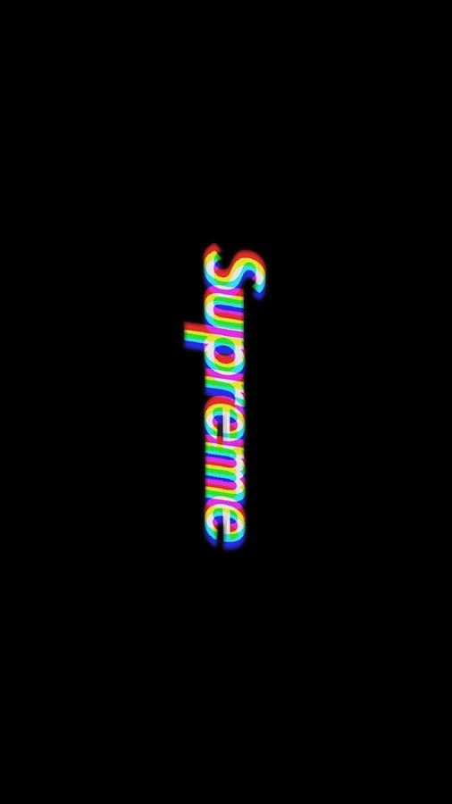 Download Black Supreme Vhs Glitch Effect Wallpaper | Wallpapers.com