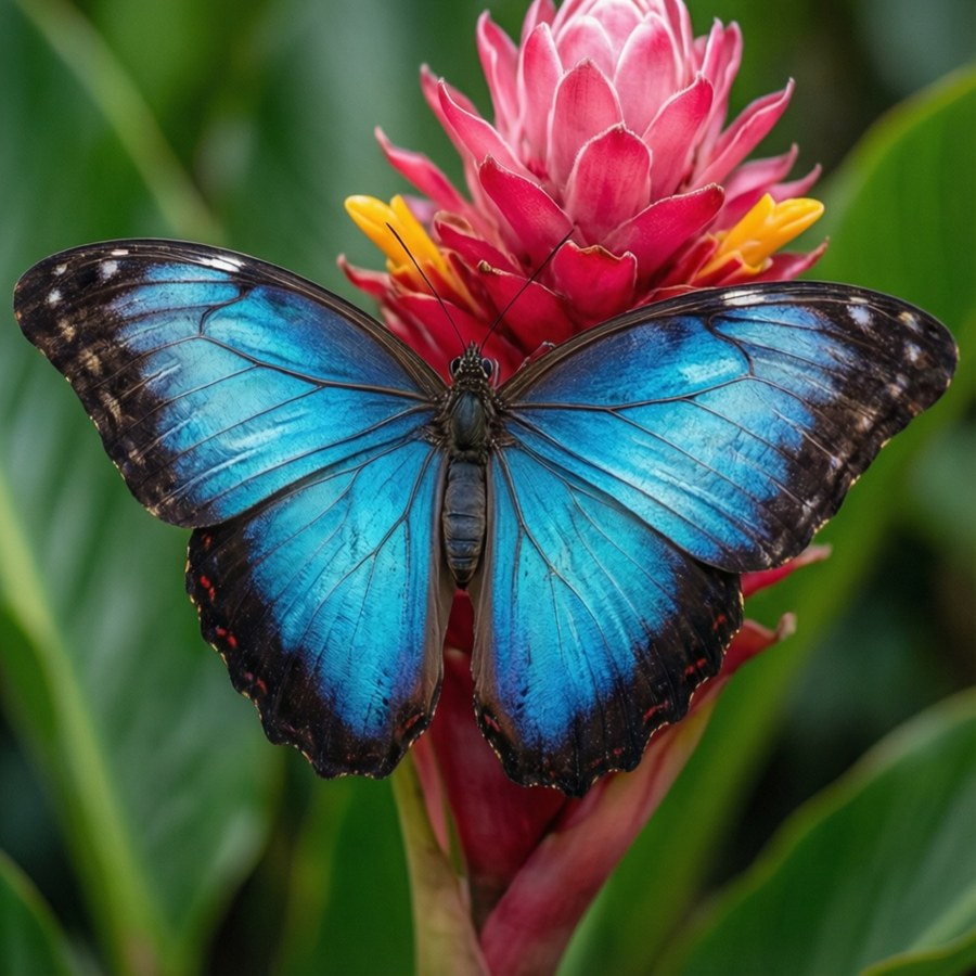 Blauer Morphofalter Hintergrundbilder