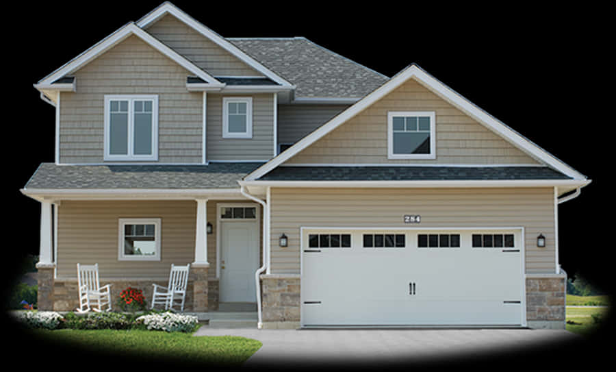 Suburban Housewith Garage
