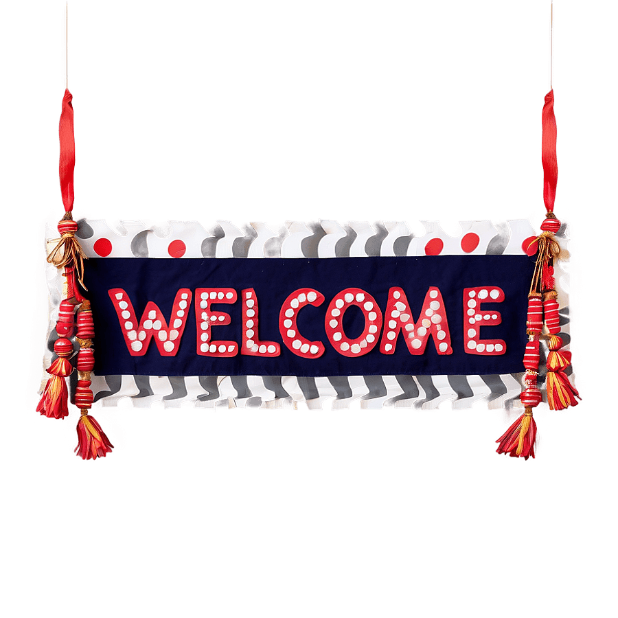Welcome Hanging Banner PNG dnn