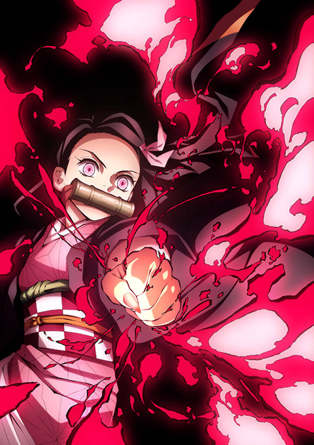 Download Blood Demon Slayer Nezuko Wallpaper | Wallpapers.com