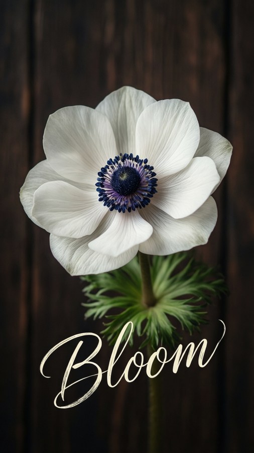 Bloom Quote Anemone Wallpaper
