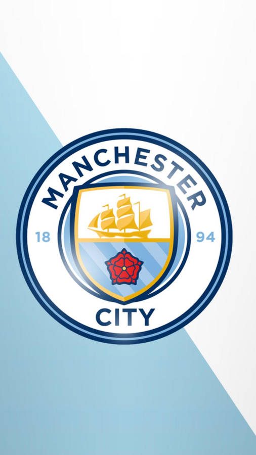 Download Blue And White Manchester City Logo Wallpaper | Wallpapers.com