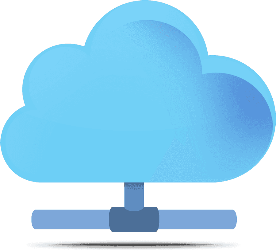 Blue Cloud Computing Icon PNG