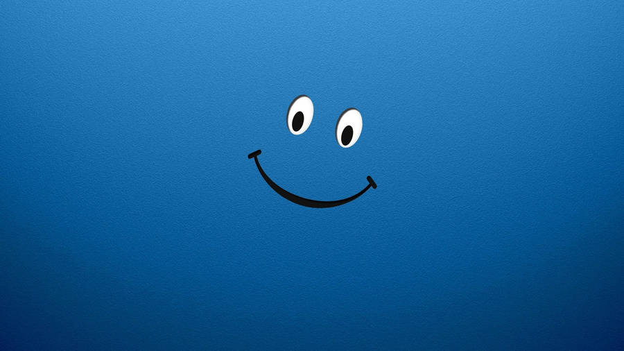 Download Blue Happy Smiley Face Wallpaper Wallpapers Com