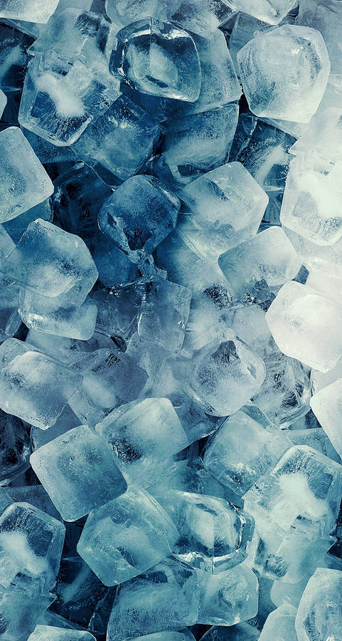 Download Blue Ice Cubes Aesthetic Phone Wallpaper | Wallpapers.com