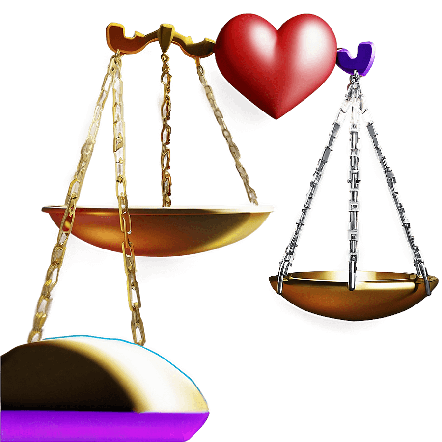 Scales of Justice with Heart PNG 19