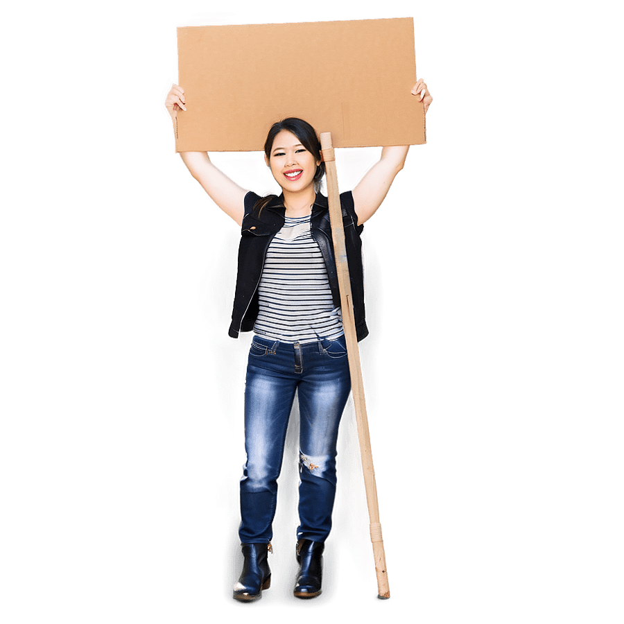 Concert Cardboard Sign PNG 06282024