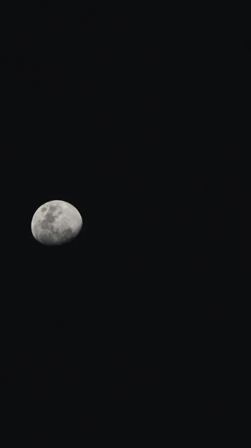 Moon In Space Solid Black Iphone
