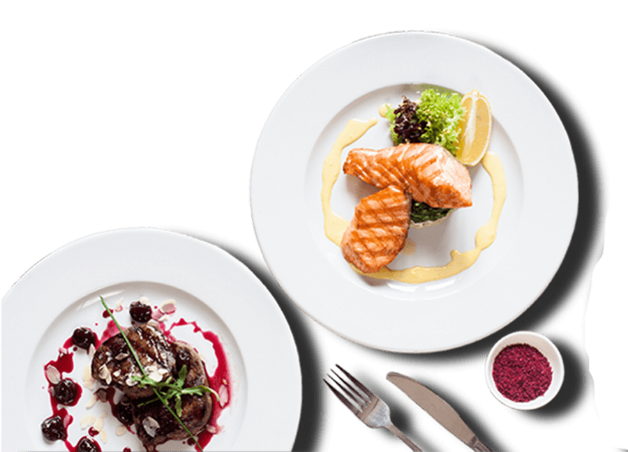 Gourmet Dishes Top View