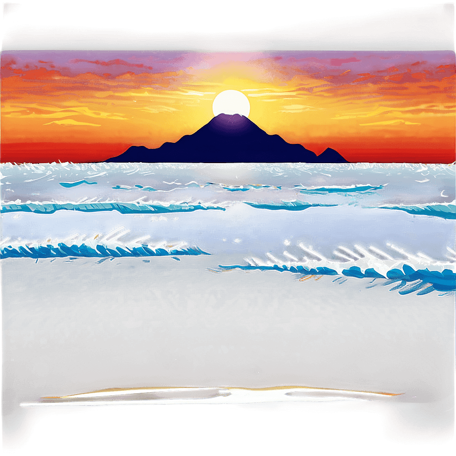 Oceanic Rising Sun View PNG pma