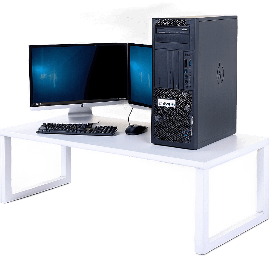 Workstation Computer Mockup PNG 22