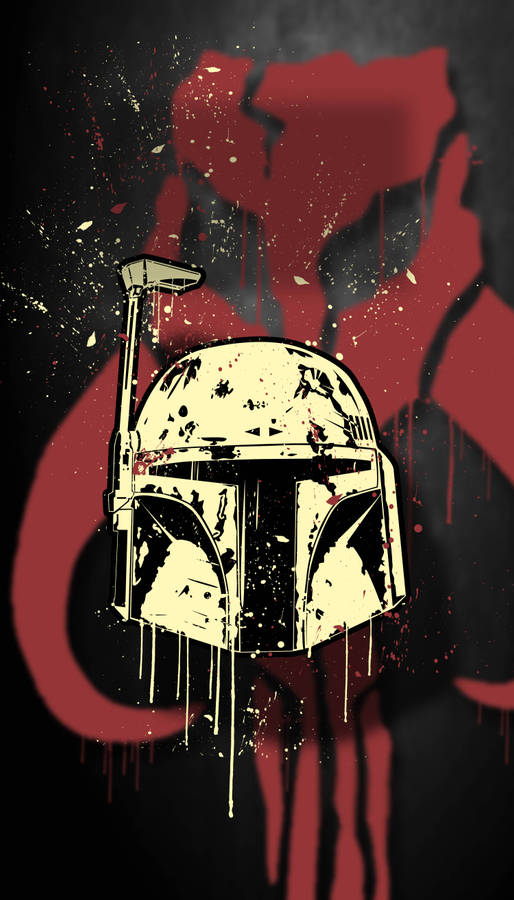 Download Boba Fett Helmet And Mythosaur Skull Wallpaper | Wallpapers.com