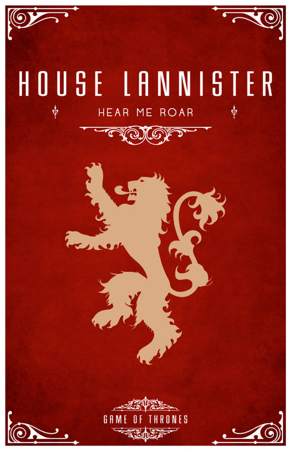 Bordered House Lannister Phone wallpaper.