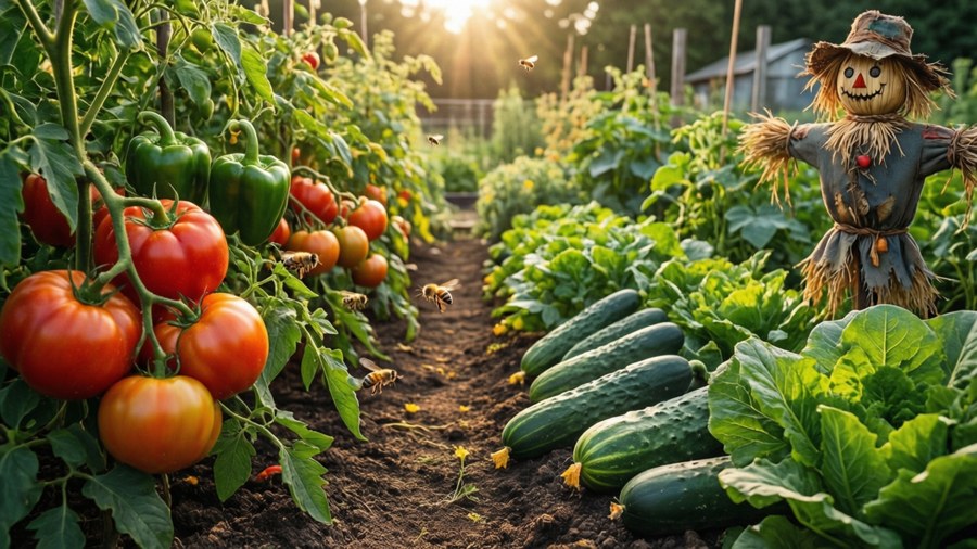 Bountiful Vegetable Plot Wallpaper