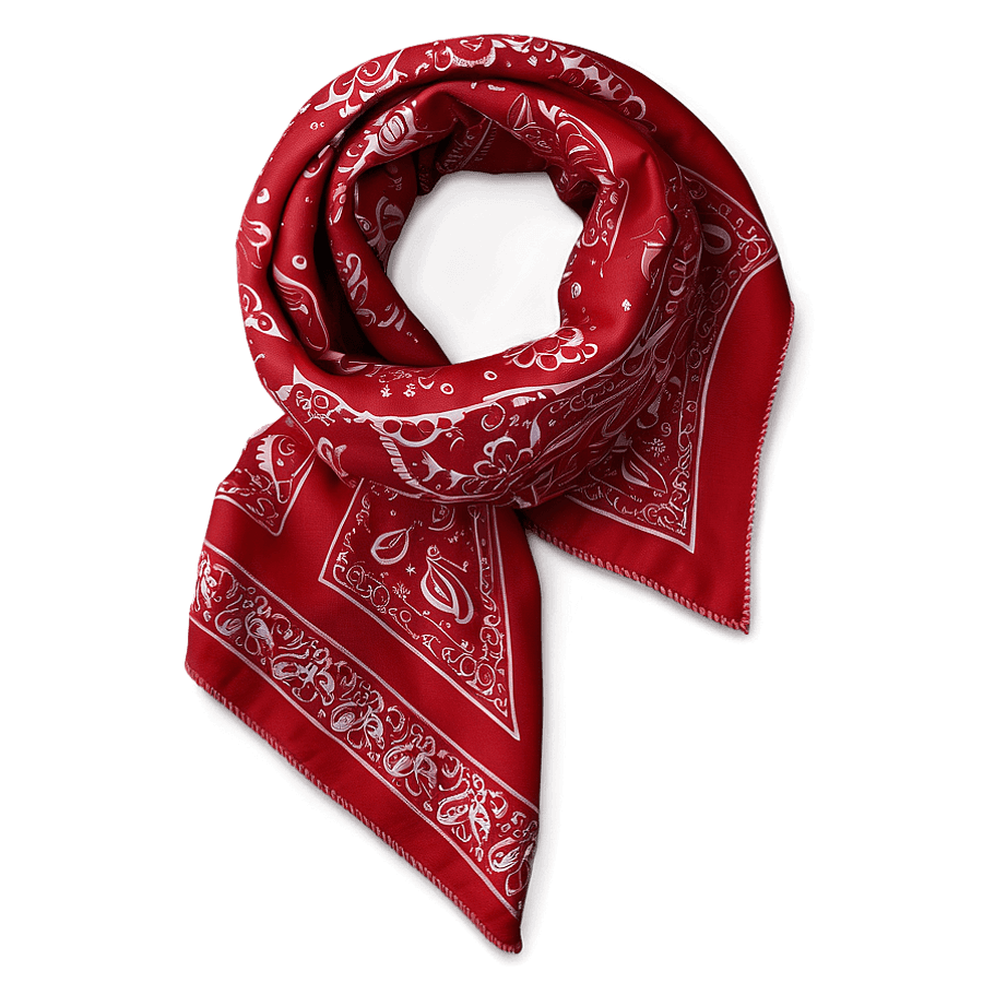Red Bandana Abstract Design PNG gsm