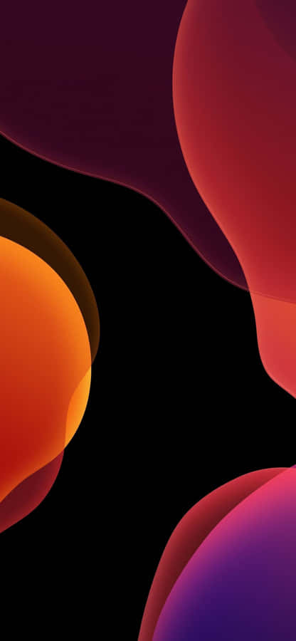 iOS13 orange og lilla baggrund.