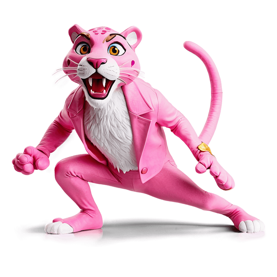 Mischievous Pink Panther PNG uan50