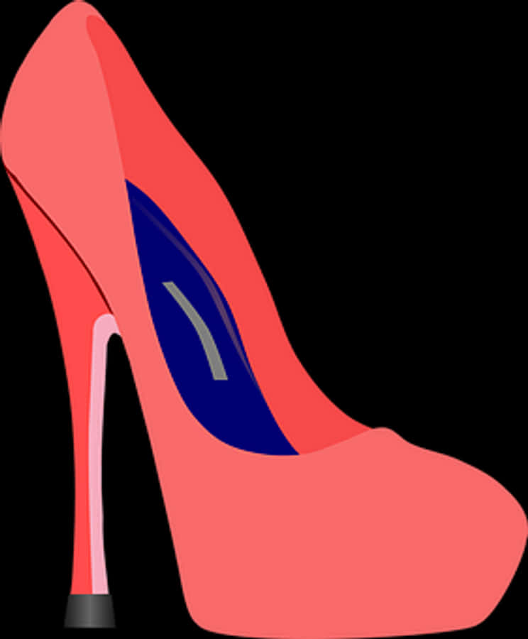 Pink High Heel Shoe Vector