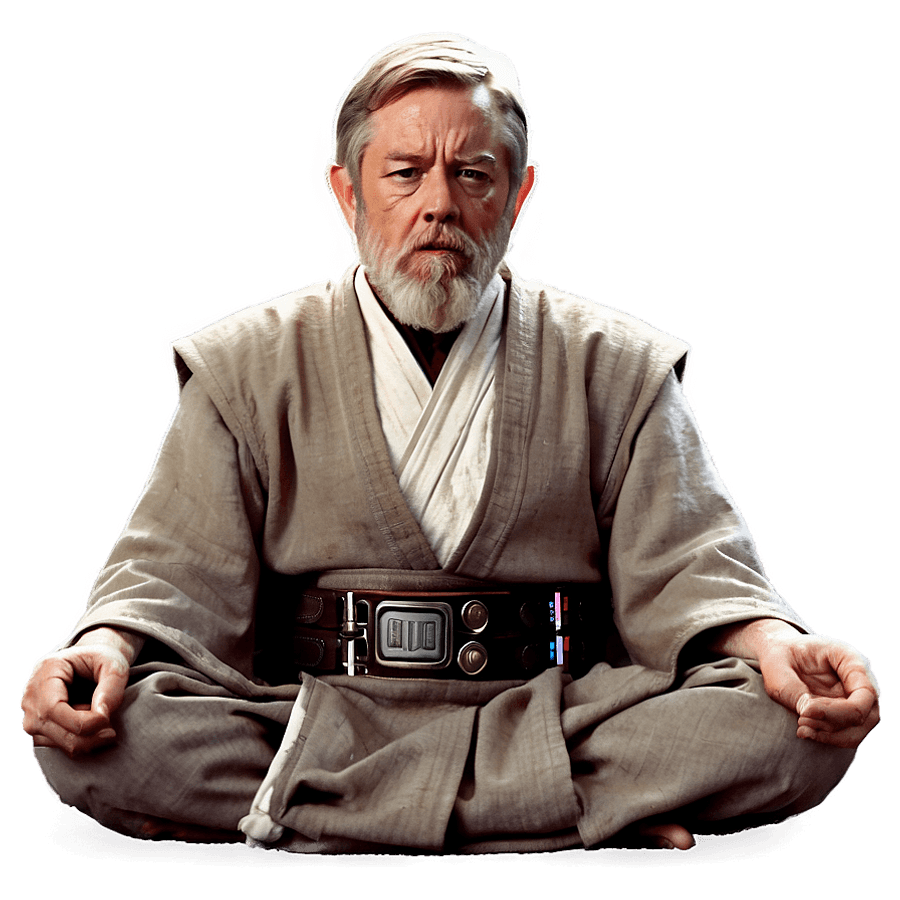 Obi Wan Kenobi Meditation Pose PNG 14