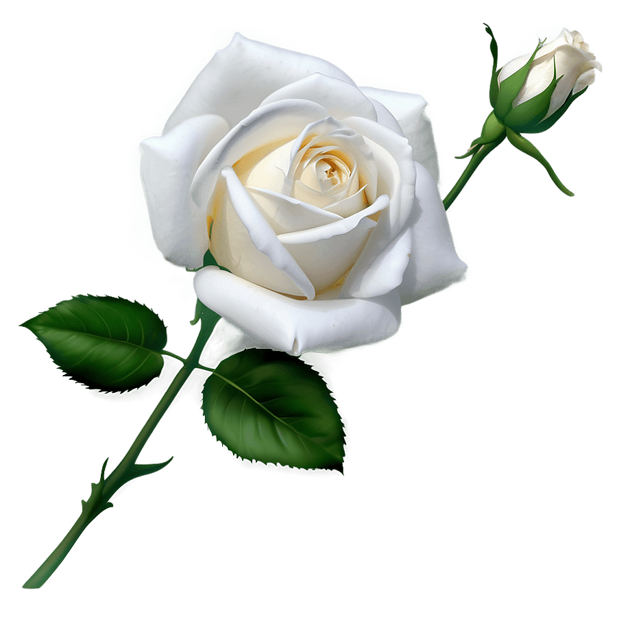 White Rose Frame PNG fvr