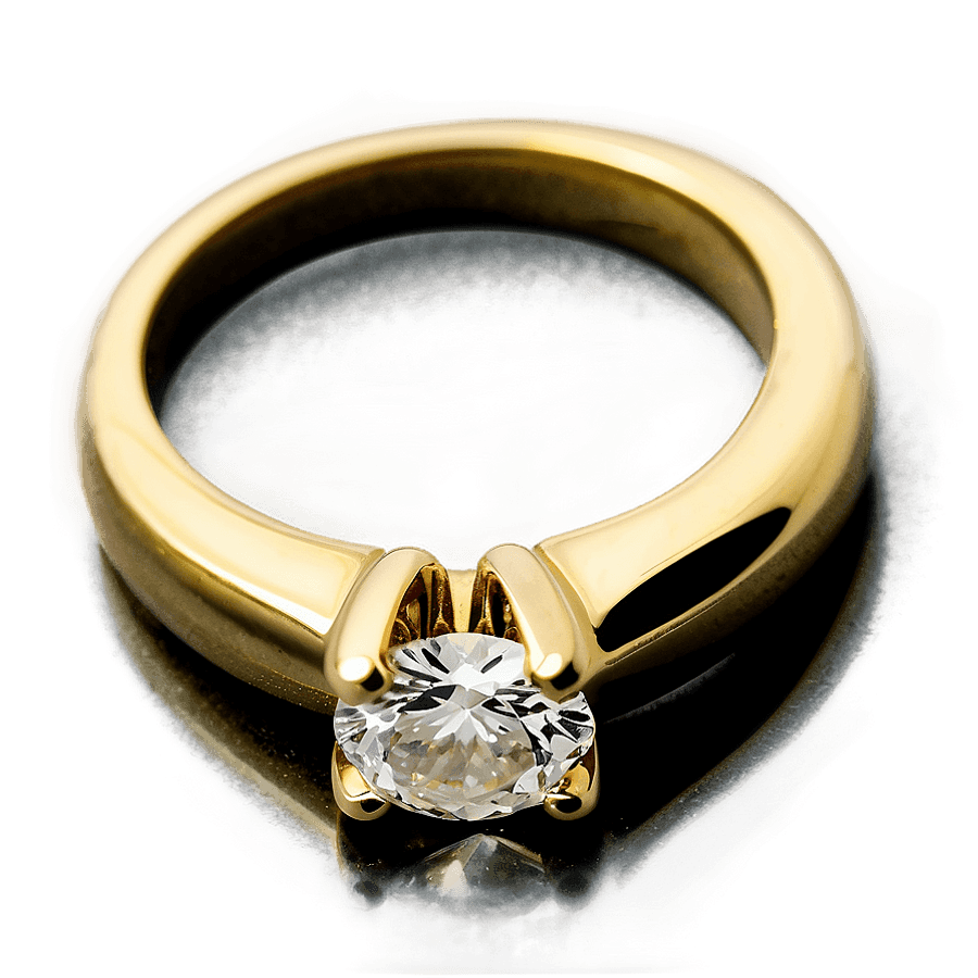 Yellow Gold Diamond Ring PNG fdd