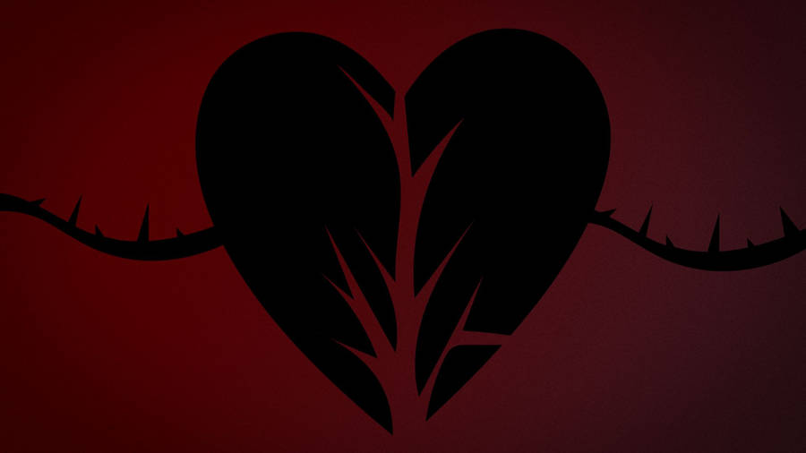 Download Broken Black Heart Wallpaper | Wallpapers.com