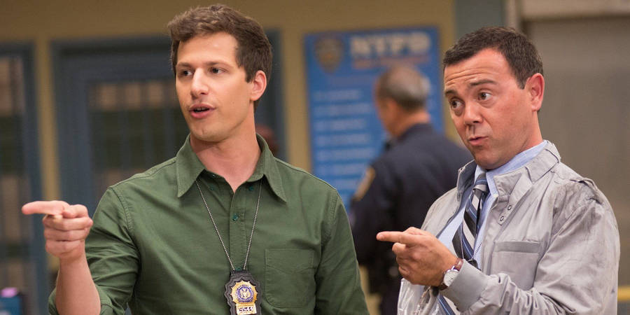 Download Brooklyn Nine Nine Jake And Charles Wallpaper | Wallpapers.com