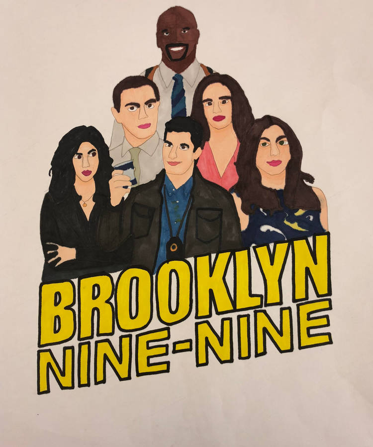 Download Brooklyn Nine Nine Marker Fan Artwork Wallpaper | Wallpapers.com