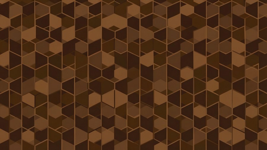 A seamless vector geometric pattern in rich brown tones.