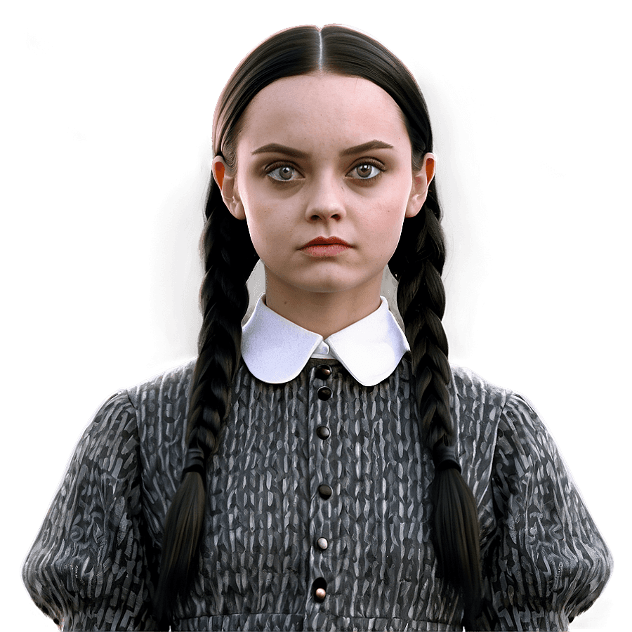 Wednesday Addams in Color PNG 29