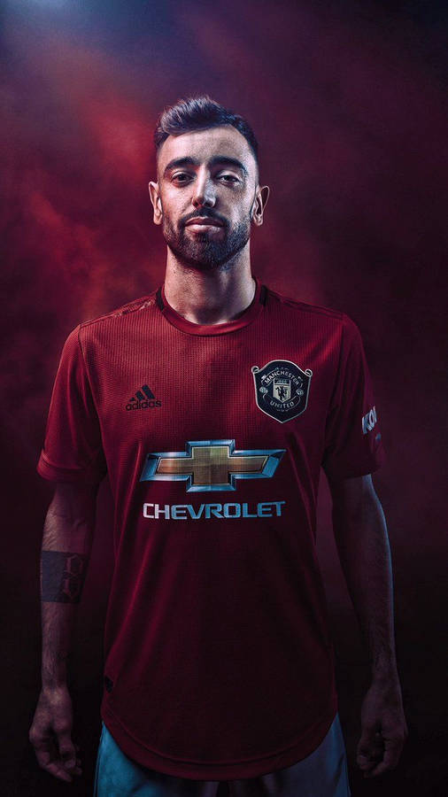 Download Bruno Fernandes Manchester United Proud Wallpaper | Wallpapers.com