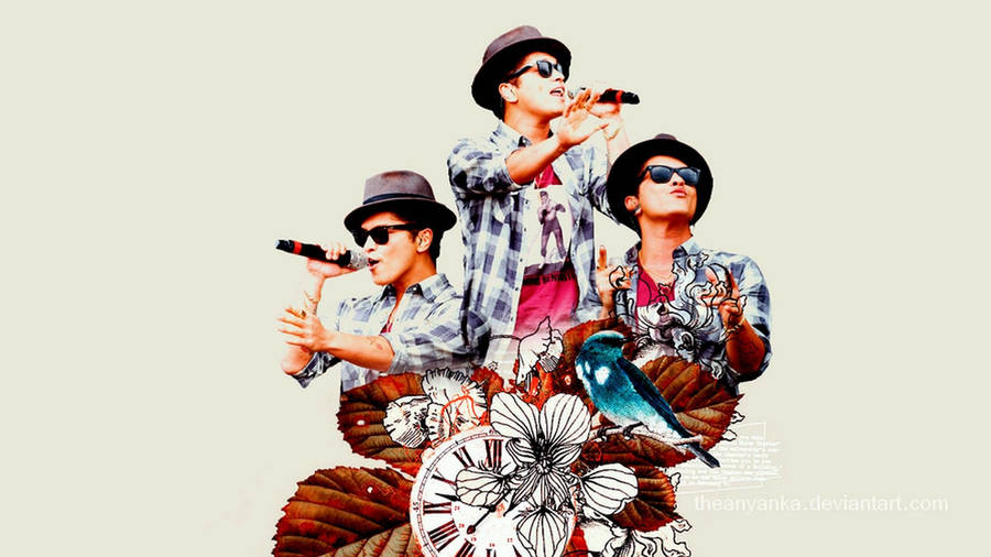 Download Bruno Mars Fan Art Wallpaper Wallpapers Com